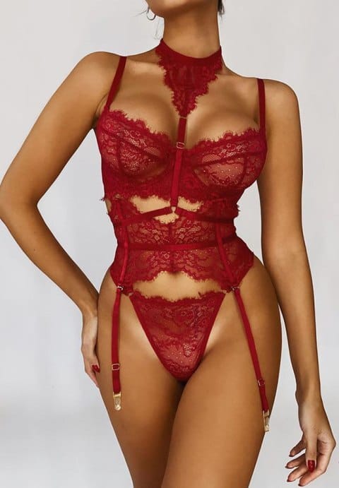 Midnight Paradise Lace 3 Piece Set