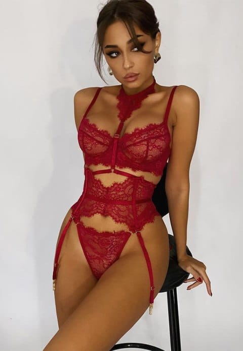 Midnight Paradise Lace 3 Piece Set