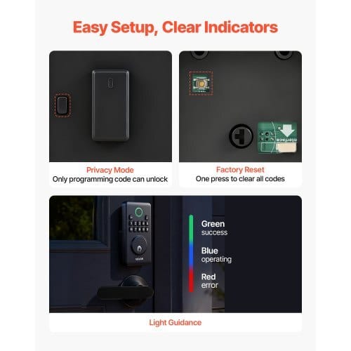 Keyless Entry Door Lock with Handle Set, Electronic Keypad Deadbolt with Lever Handles, Pioneering Easy-Grip Design, Customizable User Codes, Keyed Entry, Auto Lock, Anti-Peeking, Matte Black