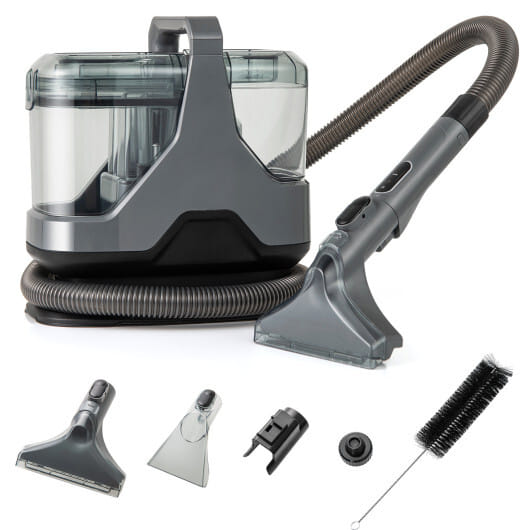 600W Upholstery Cleaner Machine with 15Kpa Powerful Suction and Versatile Attachments-Gray - Color: Gray