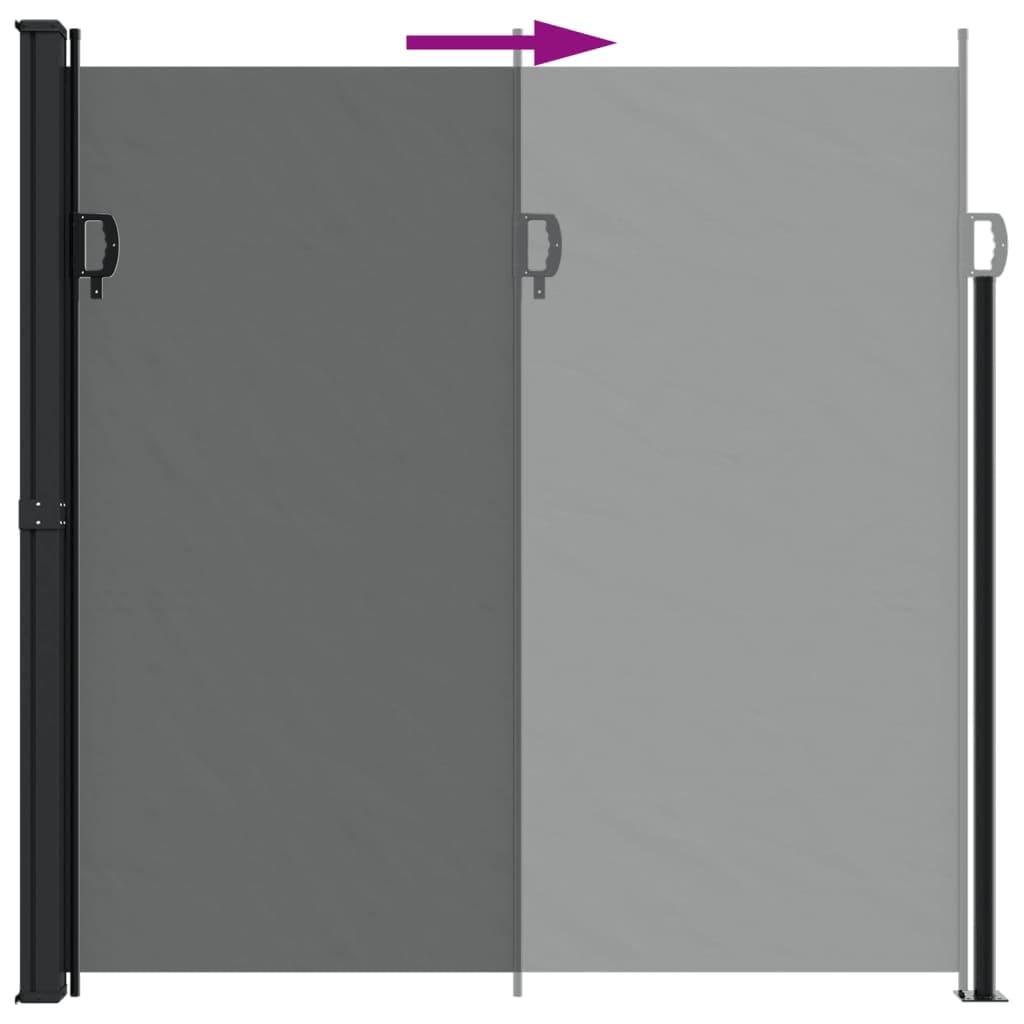 Retractable Side Awning Anthracite 78.7x118.1"