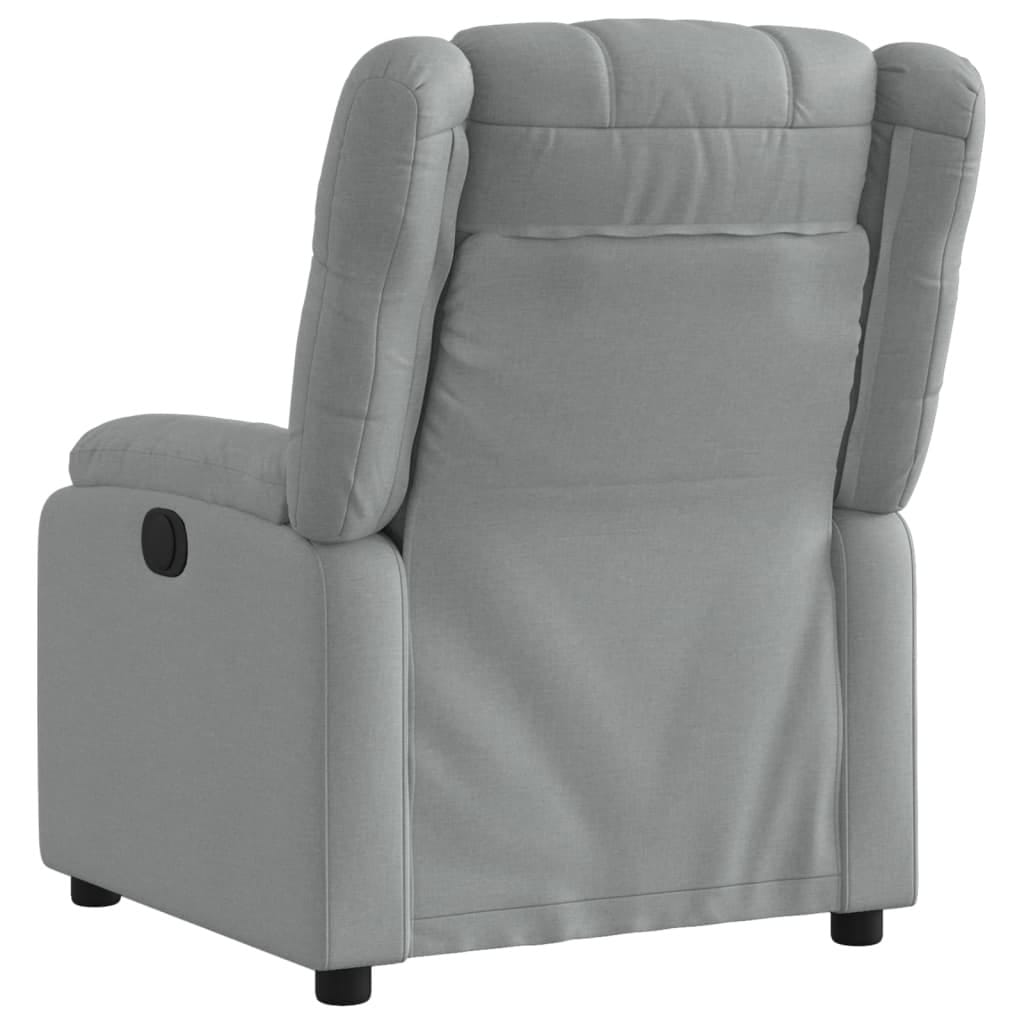 Recliner Chair Light Grey Fabric