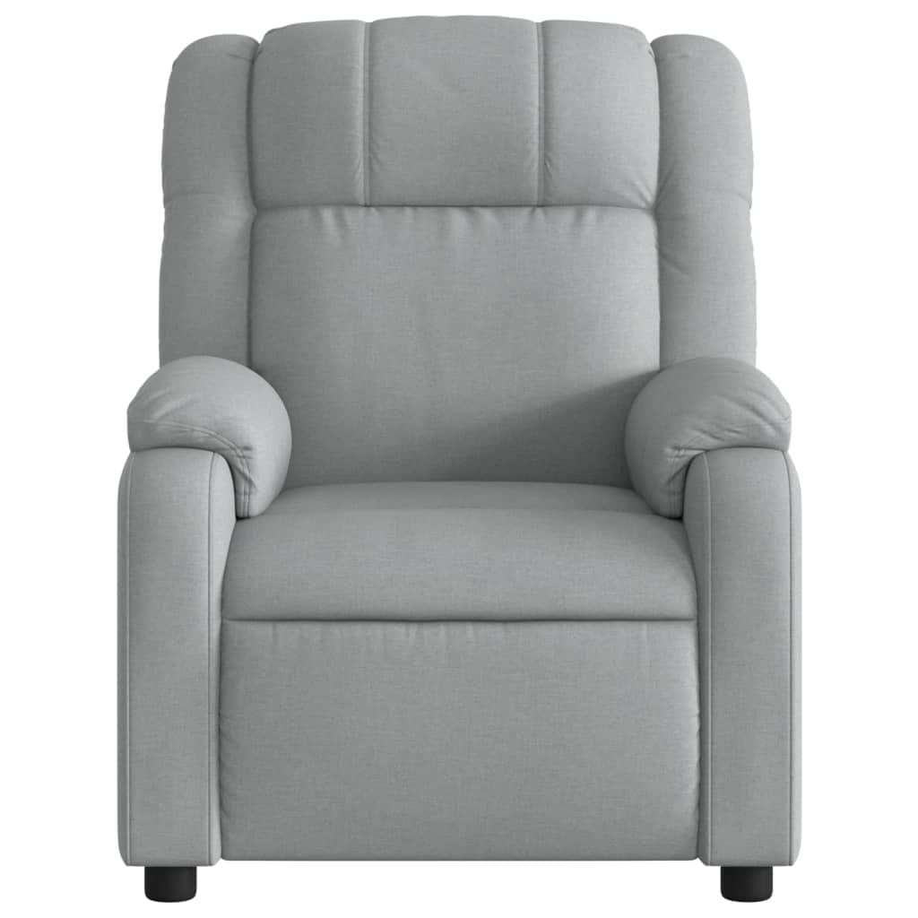 Recliner Chair Light Grey Fabric