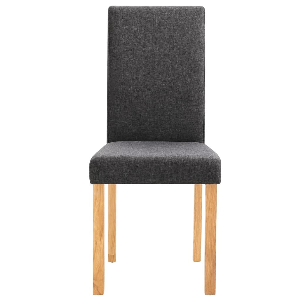 Dining Chairs 4 pcs Dark Gray Fabric