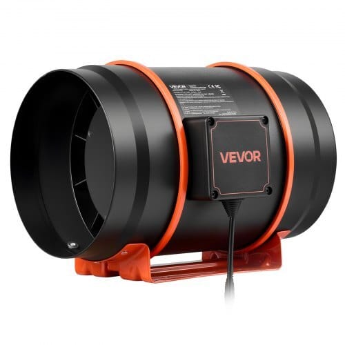 Inline Duct Fan, 807 CFM 8 inch EC Motor Ventilation Fan with 3-Speed Circulation, 10-Speed PWM Controller, Timer-Controlled Operation, Cooling for Grow Tents, Indoor Gardening, Hydroponics