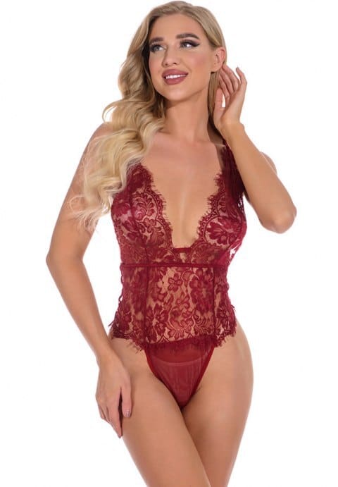 Eyes On Me Lace Teddy