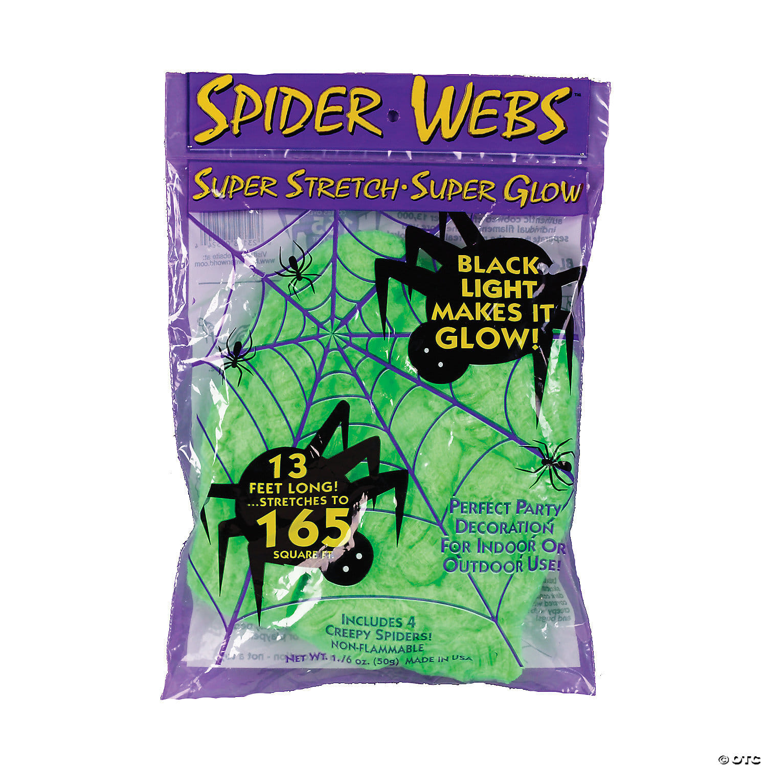 Green spider web