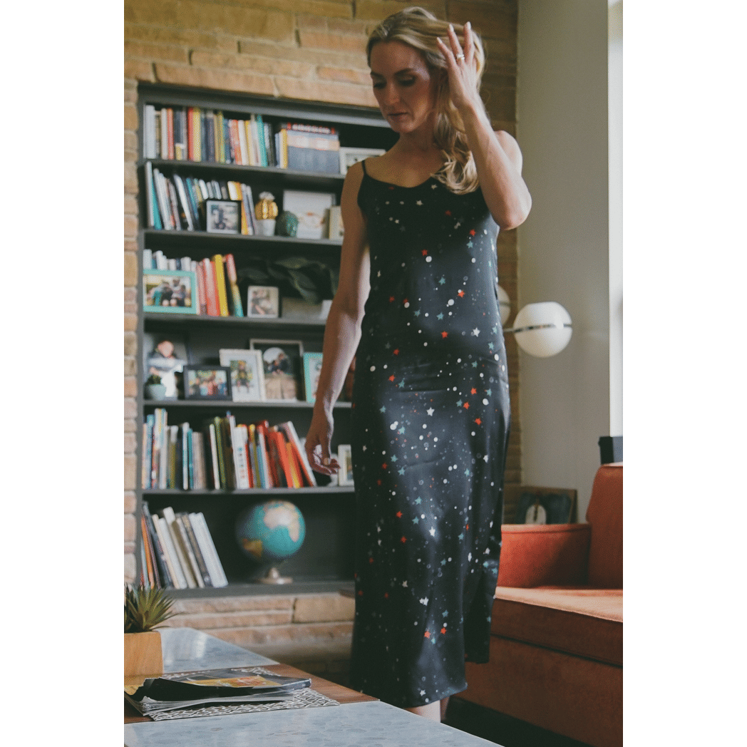 Andromeda Silk Dress - Galaxy