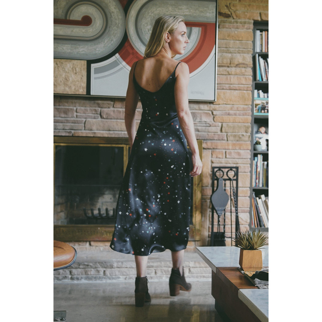 Andromeda Silk Dress - Galaxy