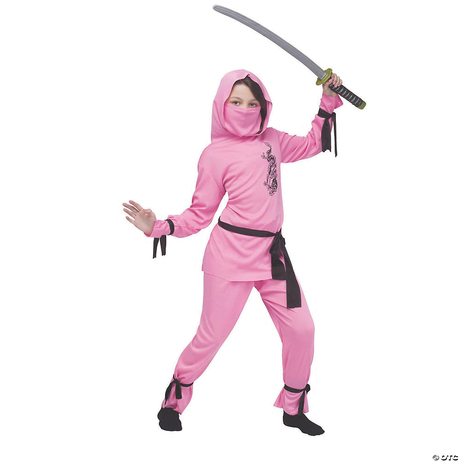 Pink ninja child large 12-14