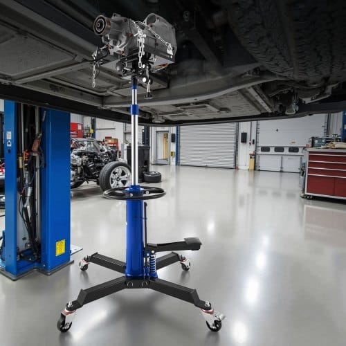 Hydraulic Transmission Jack, 1660 lbs / 0.75 Ton Lifting Capacity Telescoping Transmission Jack with Foot Pedal, 360?° Swivel Wheel, 34.6-69.3 in High Lifting Height, Lift Hoist for Garage/Shop
