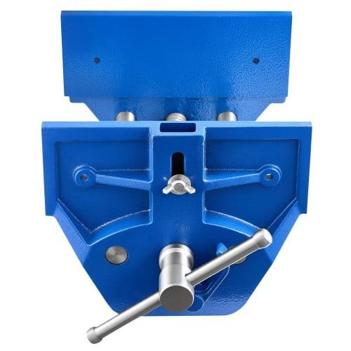Woodworking Vise, 7 Inch Jaw Width, Quick Release Wood Bench Vise, 8 Inch Max Jaw Opening, Heavy-duty Cast Iron Construction, Workbench Vice with Adjustable Front Stop, for Woodworking Drilling