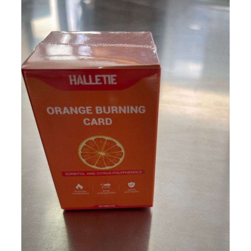 HALLETE ORANGE BURNING CARD