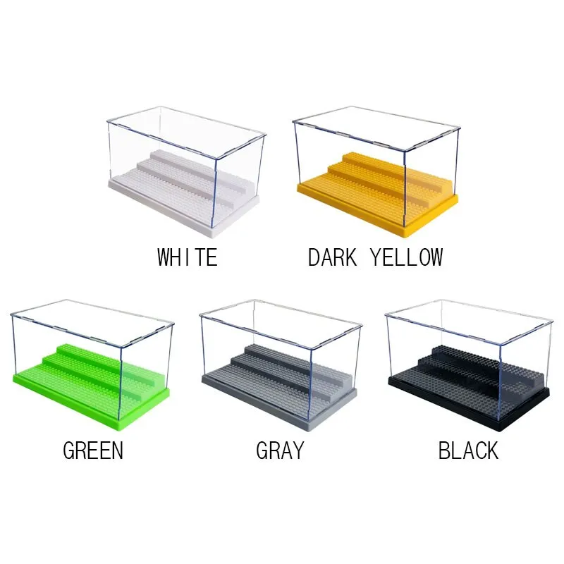 Transparent Acrylic Block Display Case with 3 Steps