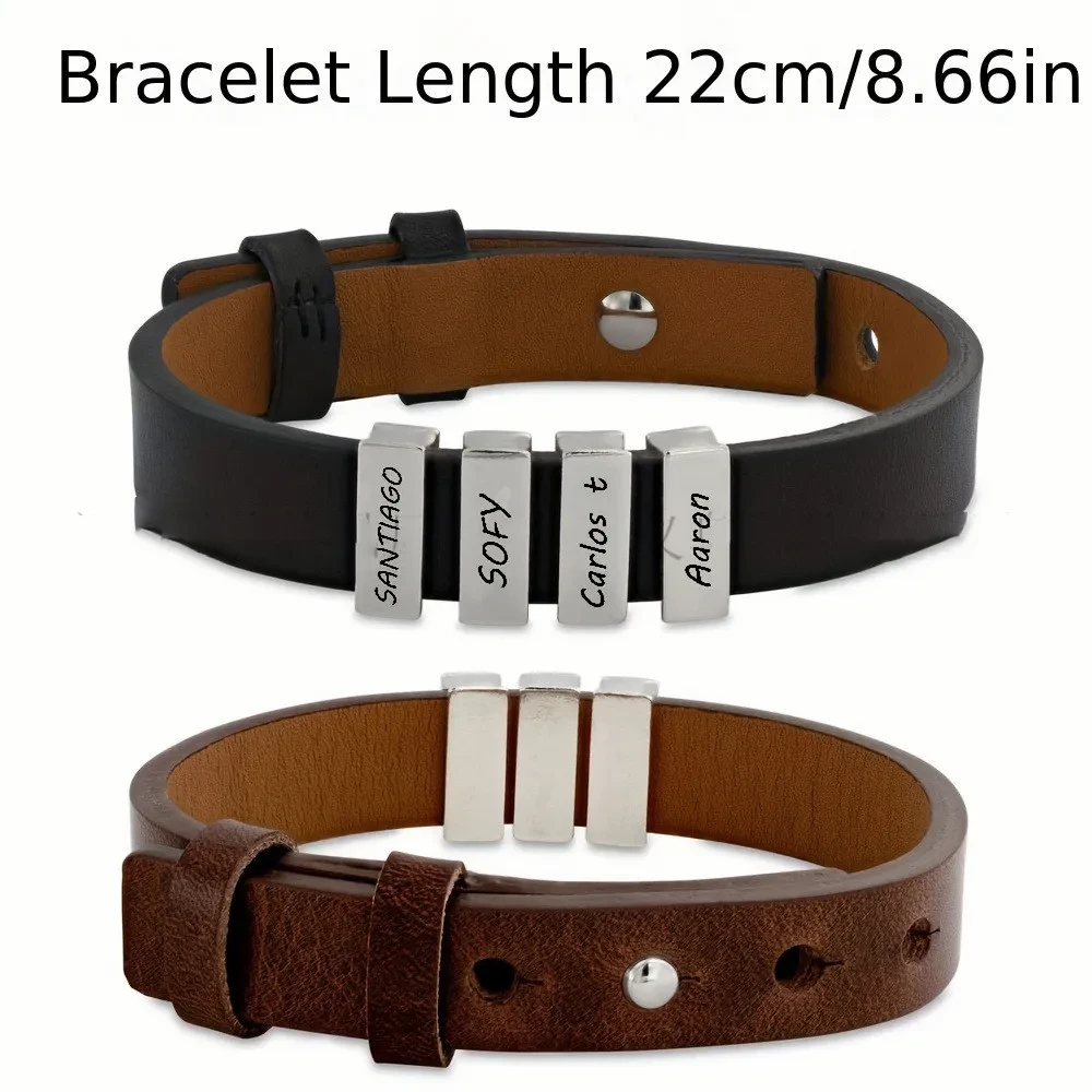 Personalized Leather Bracelet