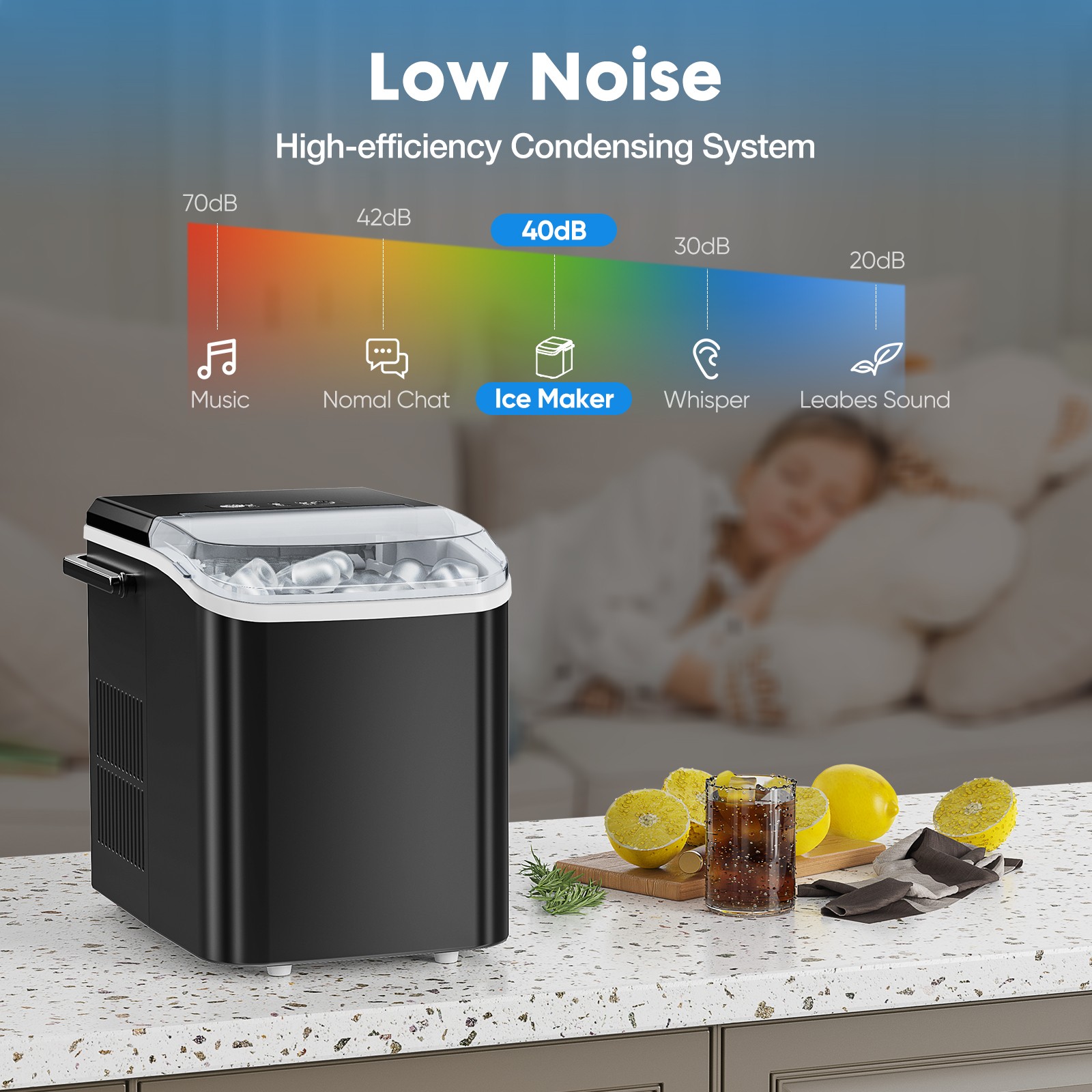 Sweetcrispy Portable Ice Maker for the Kitchen