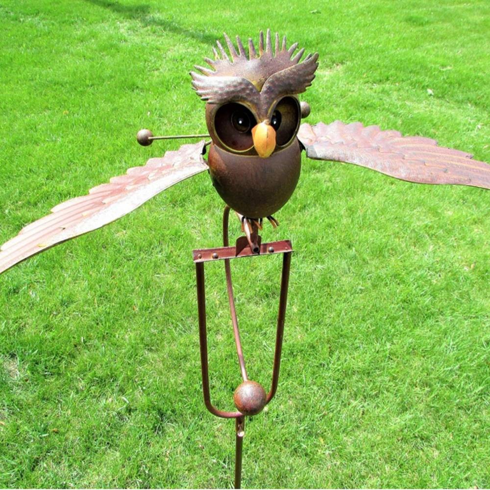 Owl Windmill Garden Patio Decoration