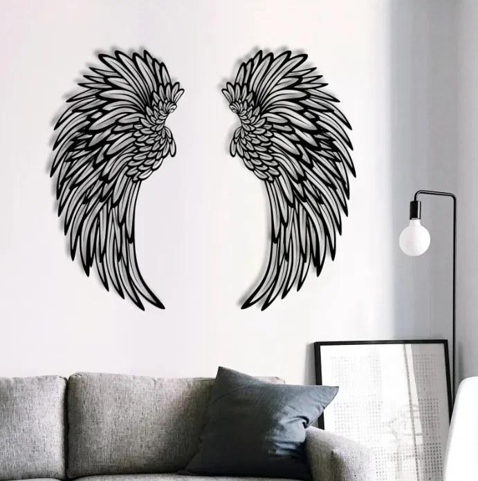ANGEL WINGS METAL WALL ART