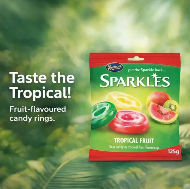Beacon Sparkles - Tropical Fruit 125g
