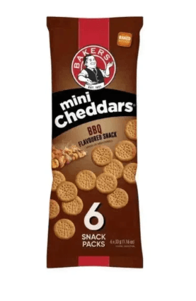 Bakers Mini Cheddars - Multipack BBQ 33g (Pack of 6)