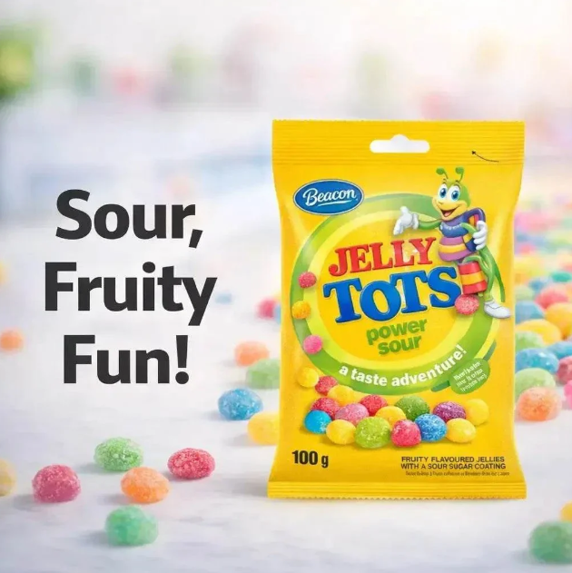 Beacon Jelly Tots - Power Sour 100g