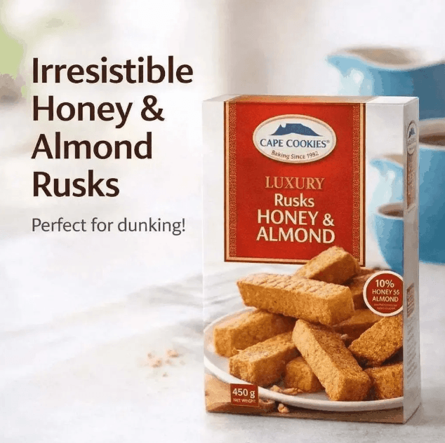 Cape Cookies Rusks Honey & Almond - 450g