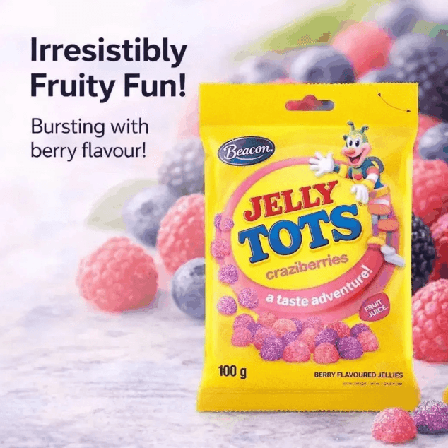 Beacon Jelly Tots Craziberries 100g