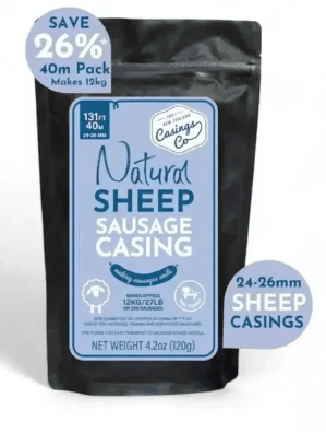 Natural Sheep Casings 24-26mm, 40m
