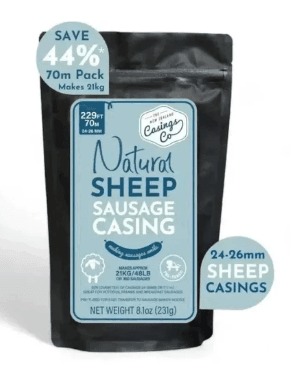 Natural Sheep Casings 24-26mm, 70m