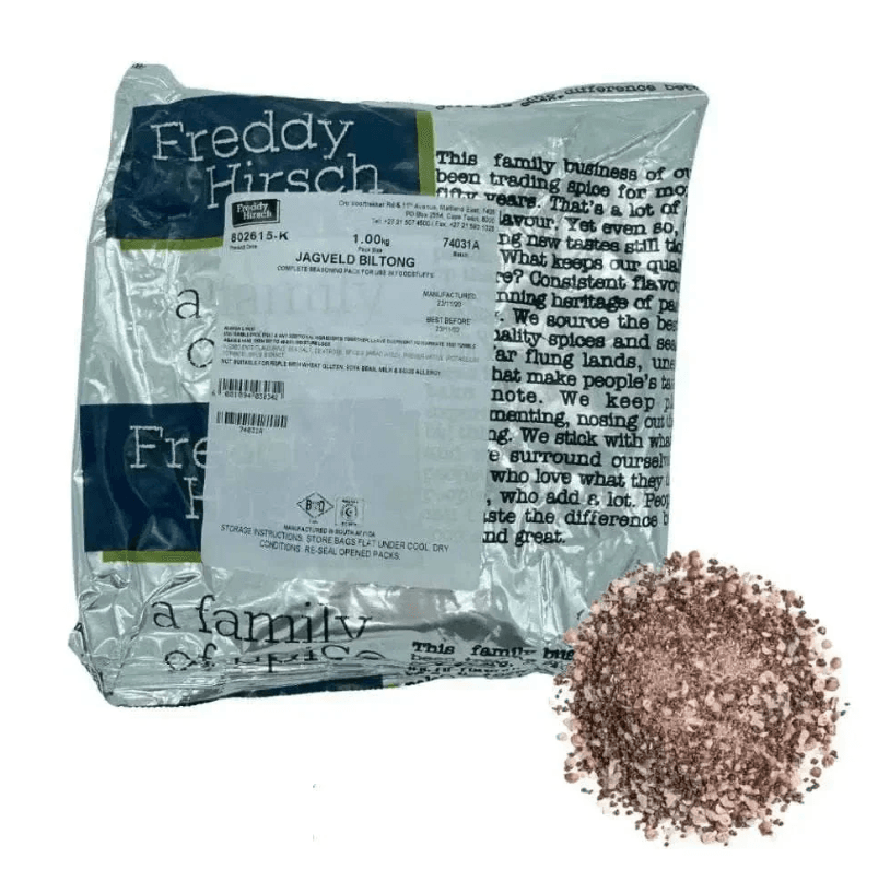 Freddy Hirsch Biltong Jagveld Biltong 1kg (Seasoning ONLY)