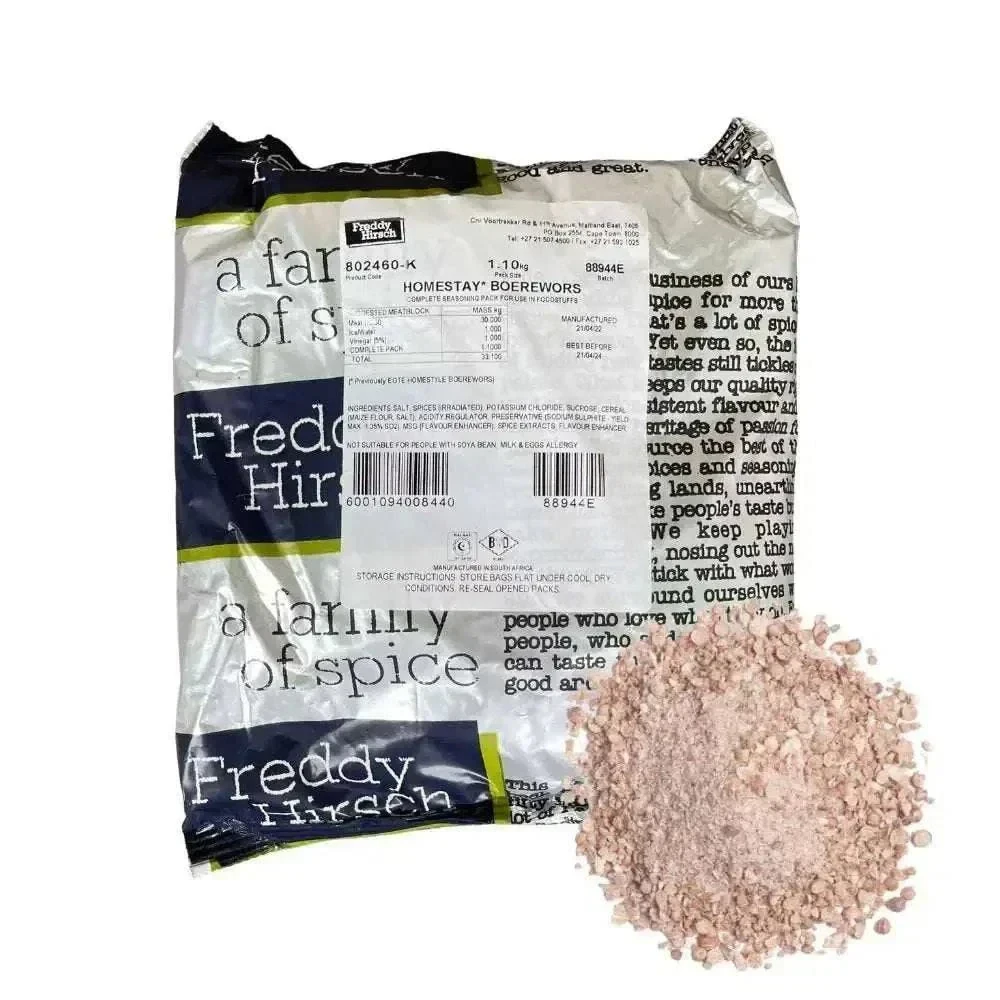 Freddy Hirsch Homestay Boerewors Flavour 1.1kg (Seasoning ONLY)