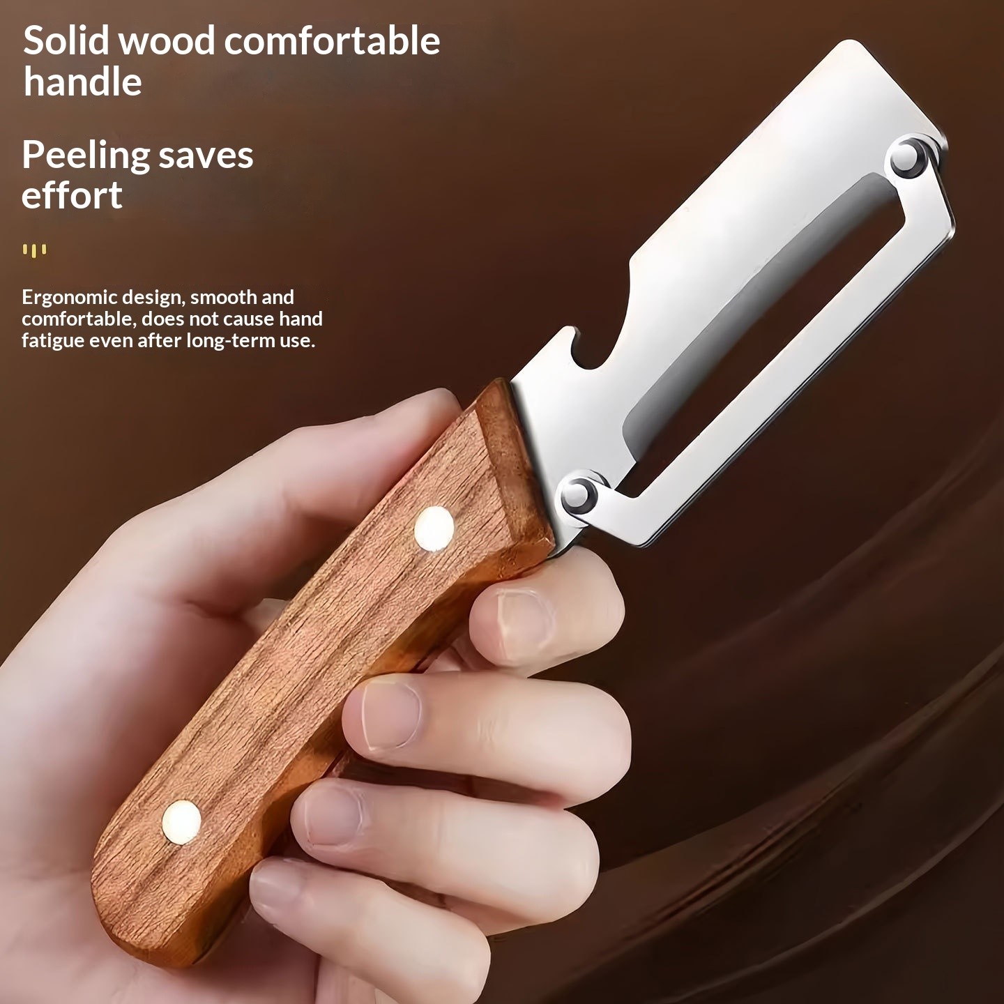 Slice Craft Wooden Peeler - DualEdge Kitchen Peeler