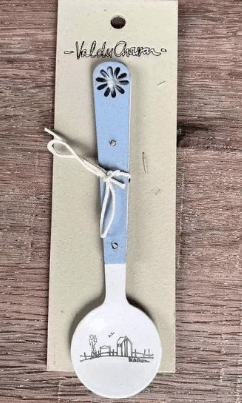 Enamel Sugar Spoon - Farmhouse (Flower)