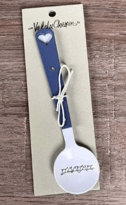 Enamel Sugar Spoon - Birds On a Wire (Heart)