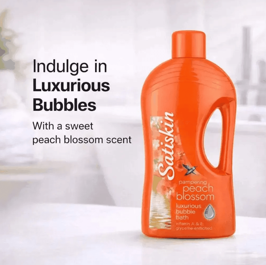 Satinskin - Luxury Bubble Bath (Pampering Peach Blossom) - 2L