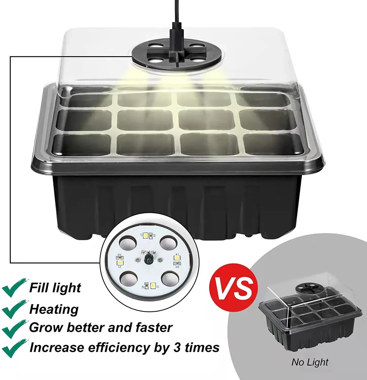 Seed Starter Trays With Grow Light