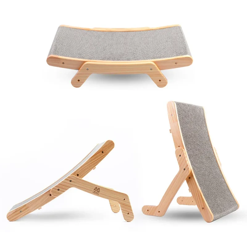Wooden Cat Scratch Bed