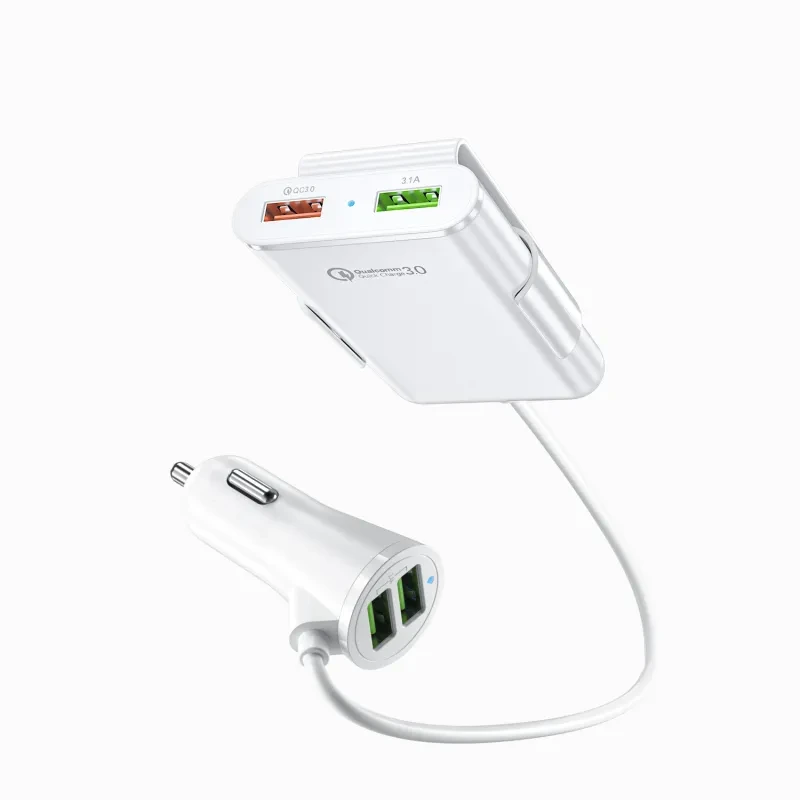 4 Port USB Car Charger Quick Charge QC3