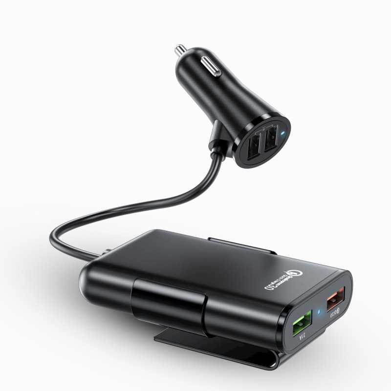 4 Port USB Car Charger Quick Charge QC3