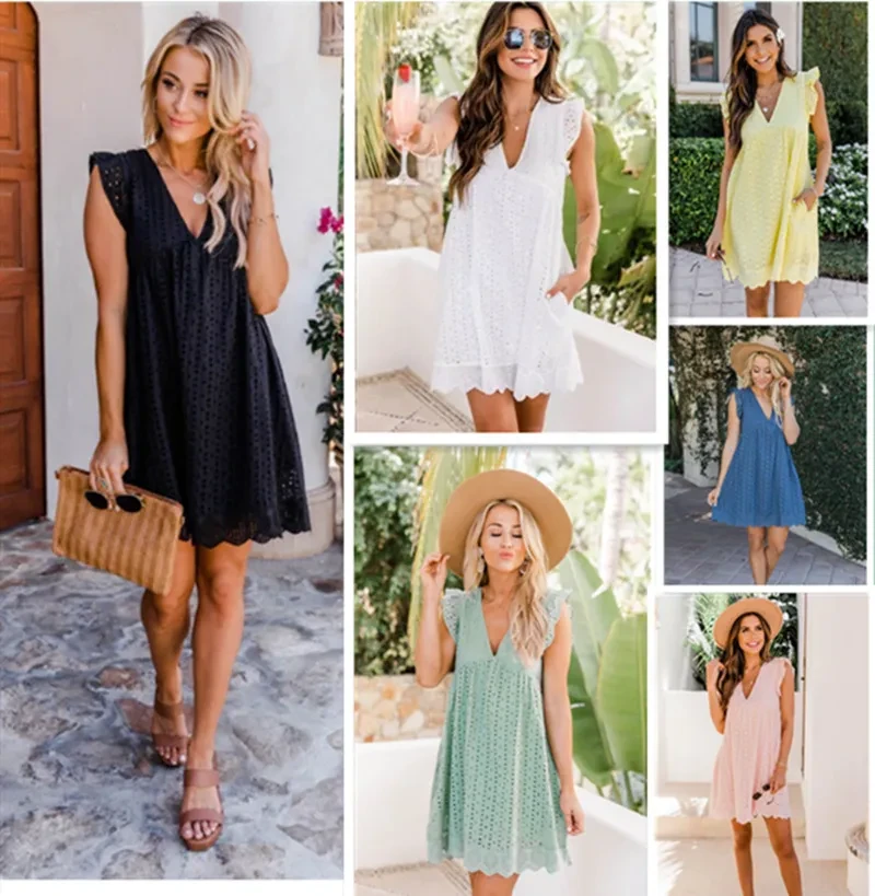 Short Sleeve Lace Dress