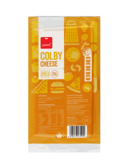 Pams Colby Cheese 1kg