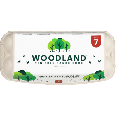 Woodland Free Range Size 7 Eggs 10pk