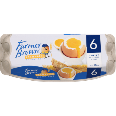 Farmer Brown Fresh Colony Size 6 Eggs 12pk