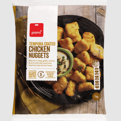 Pams Tempura Coated Chicken Nuggets 1kg