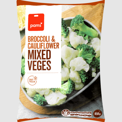 Pams Frozen Broccoli & Cauliflower 650g