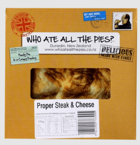 Who Ate All The Pies Proper Steak & Cheese Pie 200g