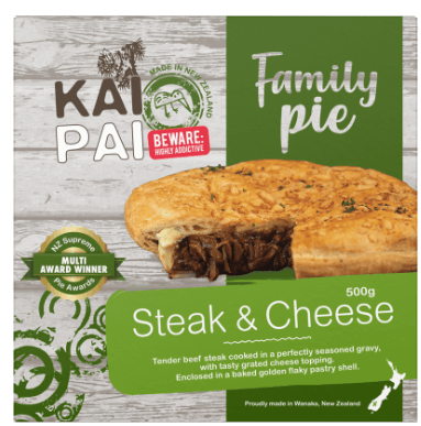 Kai Pai Steak & Cheese Family Pie 500g