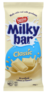 Nestle Milkybar Classic White Chocolate Block 170g