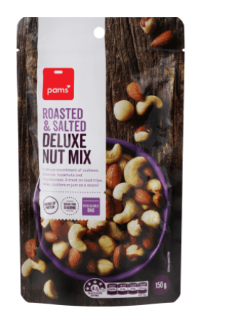 Pams Roasted & Salted Deluxe Nut Mix 150g
