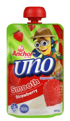 Anchor Uno Squeezie Smooth Strawberry Yoghurt 100g